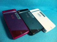 ＮＴＴドコモ　ＣＡ－０１Ｃ　ＥＸＩＬＩＭケータイ　モックアップ　３色セット