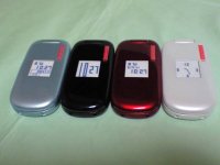 ＮＴＴドコモ　Ｆ８８３ｉｓ　らくらくホンベーシックＳ　モックアップ　４色セット