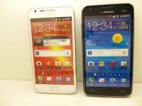 ＮＴＴドコモ　ＳＣ－０３Ｄ　GALAXY S II LTE　モックアップ　２色セット