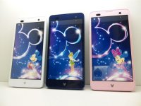 ＮＴＴドコモ　Ｆ－０７Ｅ　Disney Mobile on docomo　モックアップ　３色セット