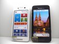 ＮＴＴドコモ　Ｆ－０９Ｅ　らくらくスマートフォンプレミアム　モックアップ　２色セット