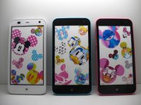 ＮＴＴドコモ　Ｆ－０３Ｆ　Disney Mobile on docomo　モックアップ　３色セット
