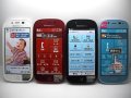 ＮＴＴドコモ　Ｆ－０６Ｆ　らくらくスマートフォン３　モックアップ　４色セット（新色入り）