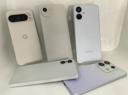 画像2: 弊社オリジナルカスタム 白系のカラーバリエーションのみ 画面真っ黒スマートフォンモックアップ 5個セット