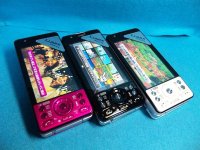 ＮＴＴドコモ　Ｐ－０５Ｃ　ＬＵＭＩＸ　Ｐｈｏｎｅ　モックアップ　３色セット