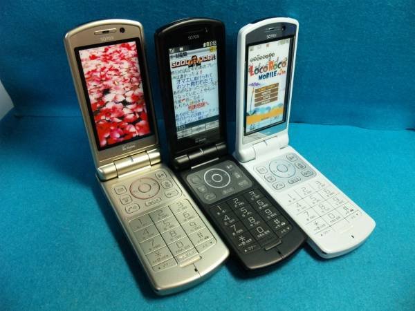 平成レトロ　携帯　模型見本　３点セット NTTドコモ SO703i モックアップ 3色セット - モック