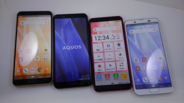 画像1: ＮＴＴドコモ　ＳＨ－０２Ｍ　ＡＱＵＯＳ ｓｅｎｓｅ３　モックアップ　４色セット (1)