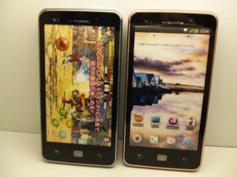 ＮＴＴドコモ Ｌ－０１Ｄ Ｏｐｔｉｍｕｓ ＬＴＥ モックアップ ２色